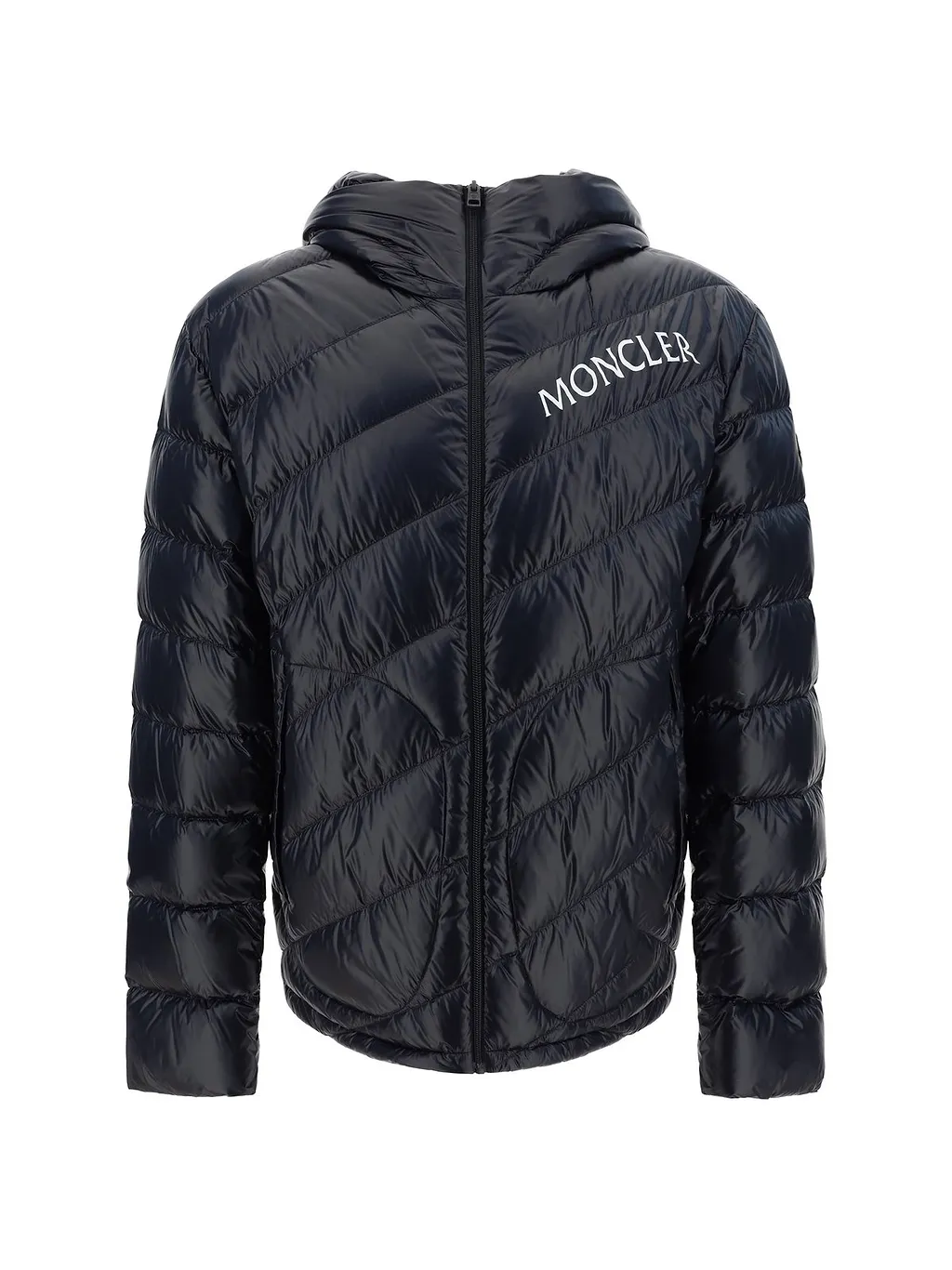 Moncler Logo Printed Zip-Up Jacket