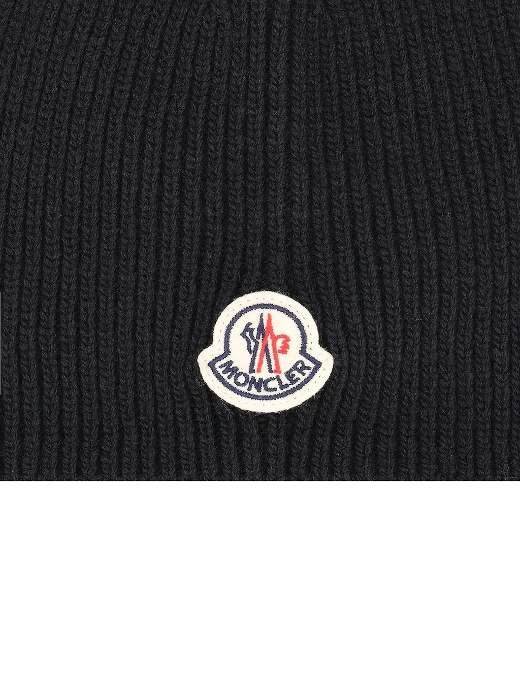 Moncler Logo Ribbed Beanie Hat