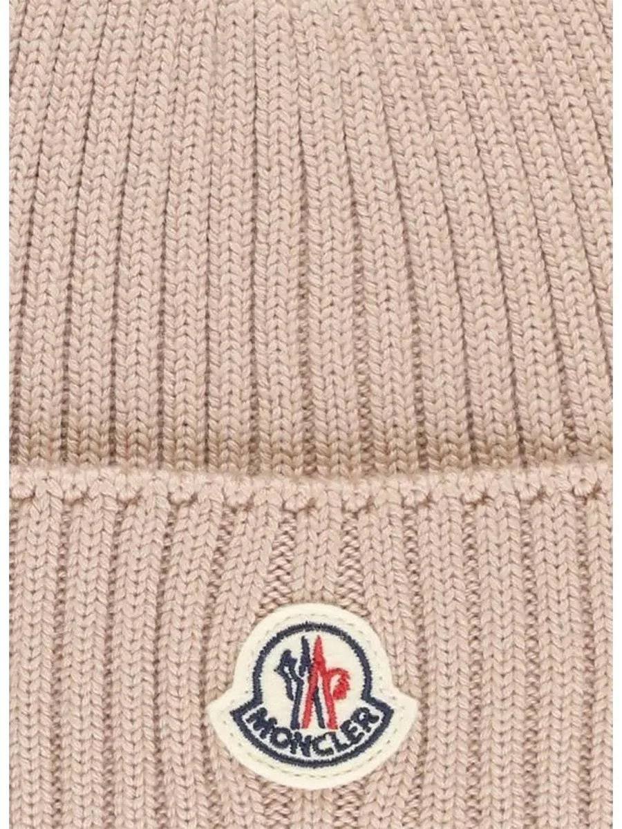 Moncler Logo Wool Beanie Hat