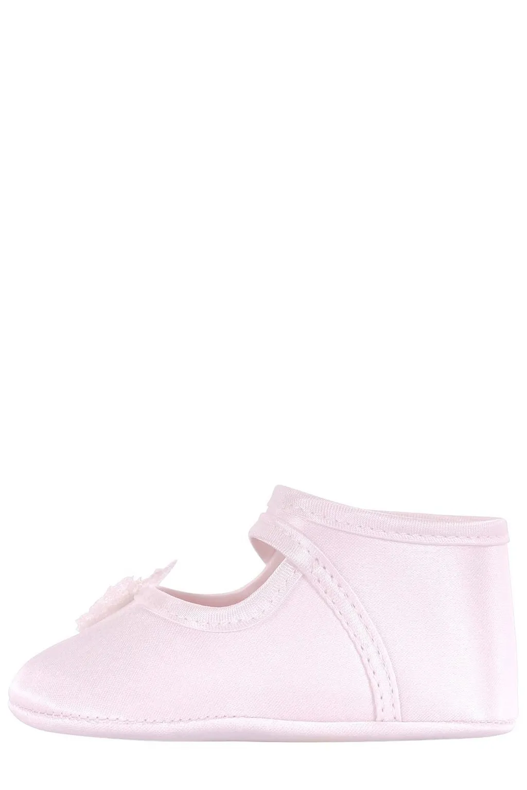 Monnalisa Appliqué Embellished Strapped Crib Shoes