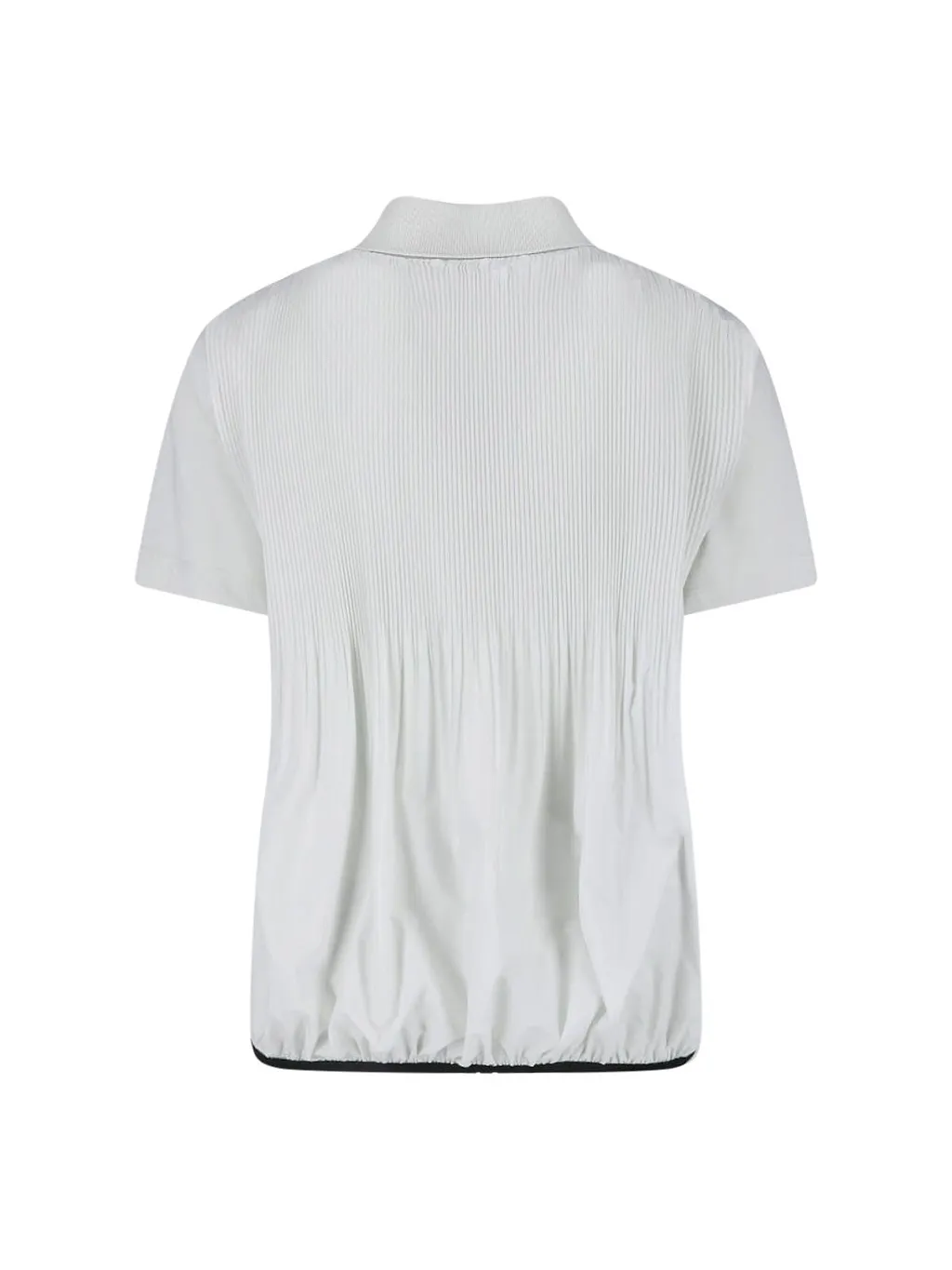 Moncler Logo Patch Pleated Back Polo Top