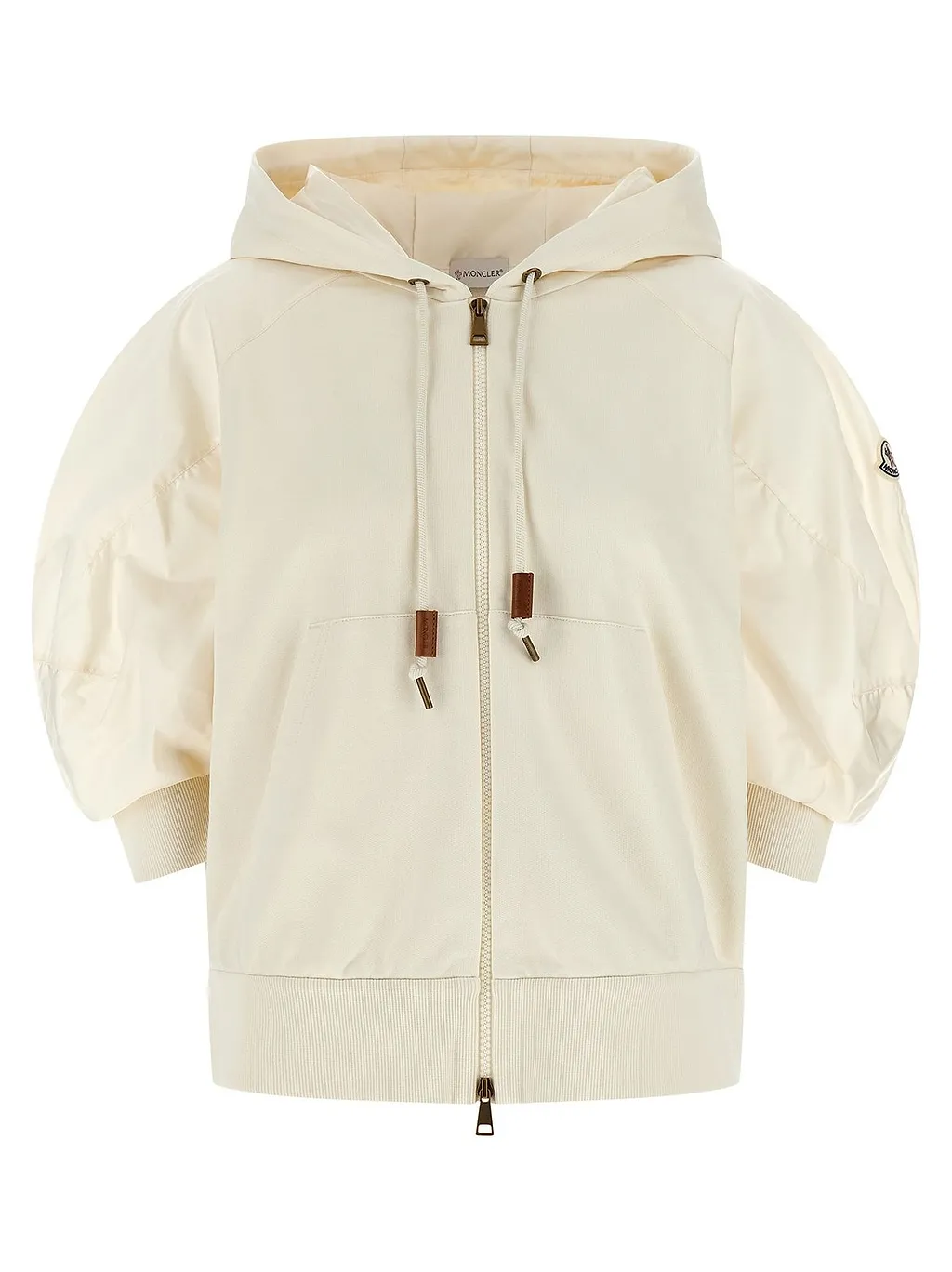 Moncler Puff-Sleeved Zip-Up Hoodie