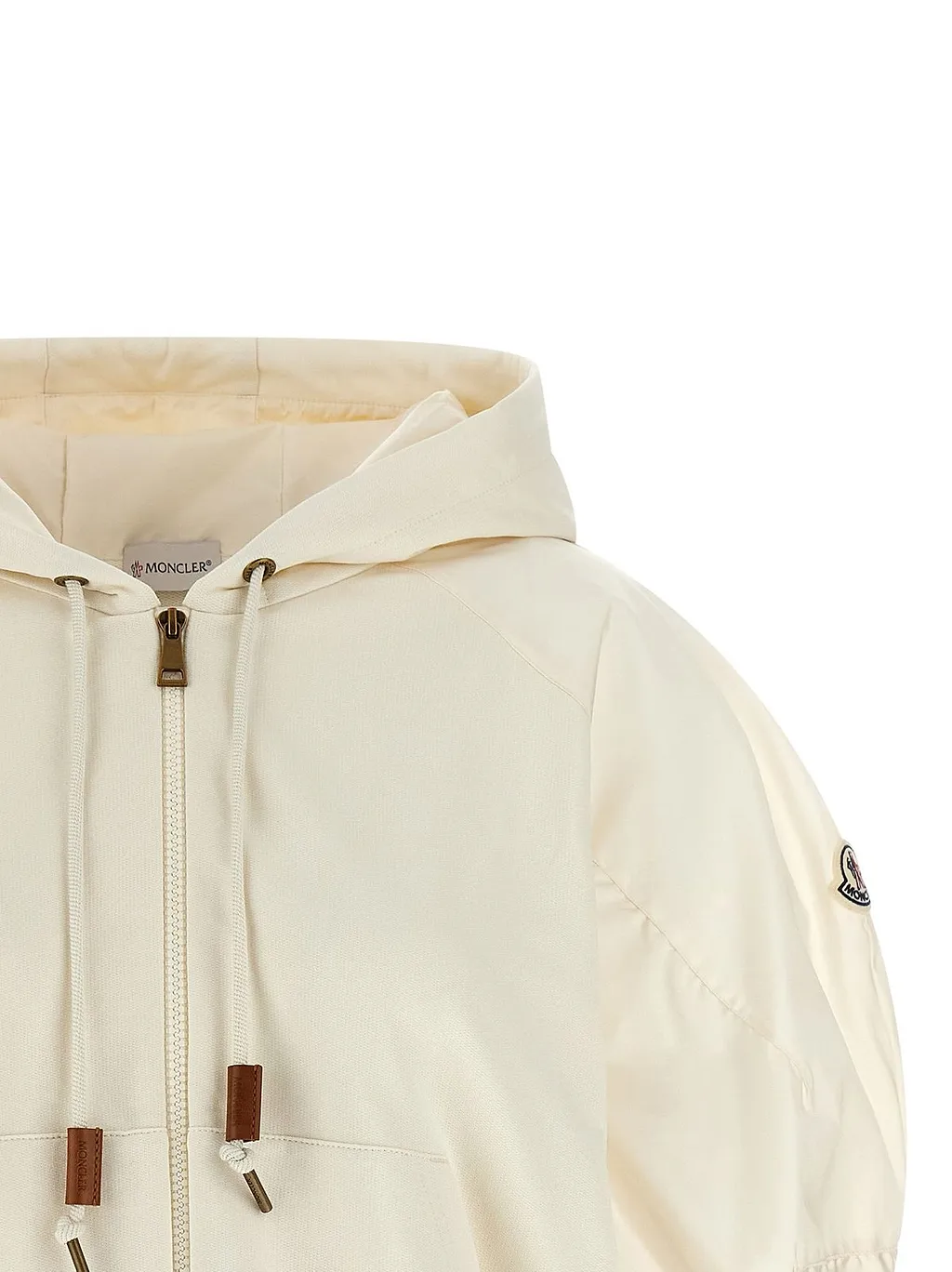 Moncler Puff-Sleeved Zip-Up Hoodie