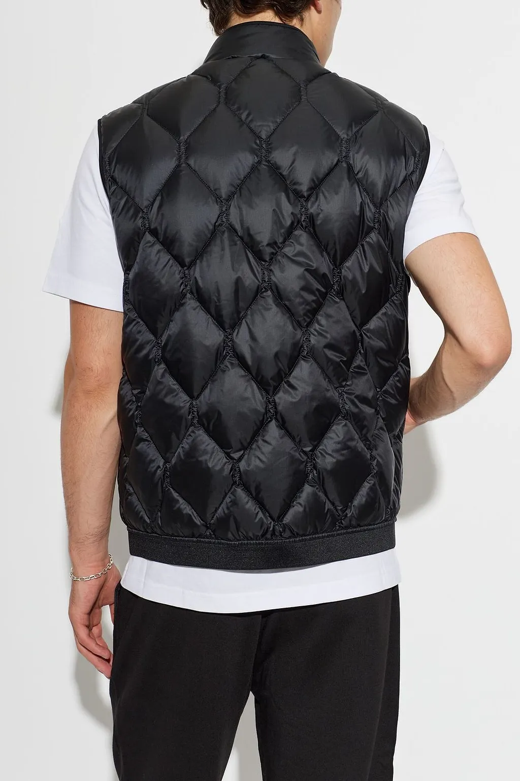 Moncler Logo Patch Zip-Up Quilted Vest