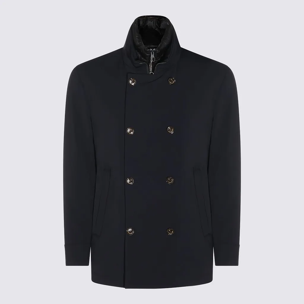 Montecore Double-Breasted Funnel Neck Coat