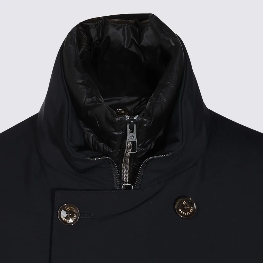 Montecore Double-Breasted Funnel Neck Coat