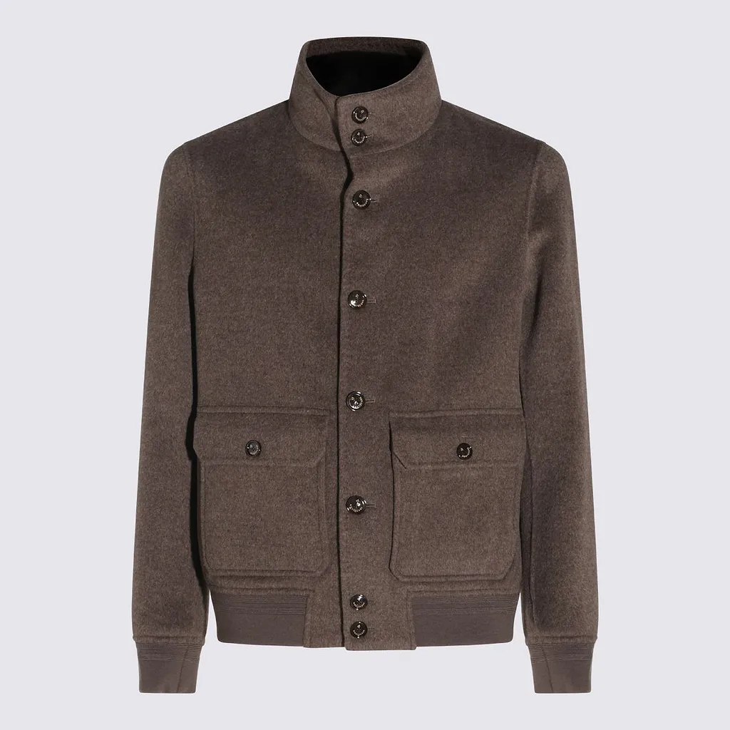 Montecore Stand-Collar Buttoned Jacket