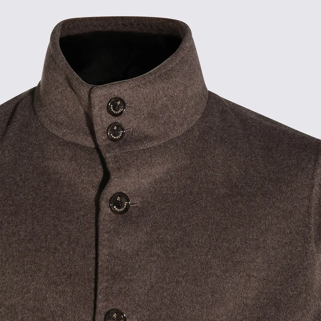 Montecore Stand-Collar Buttoned Jacket