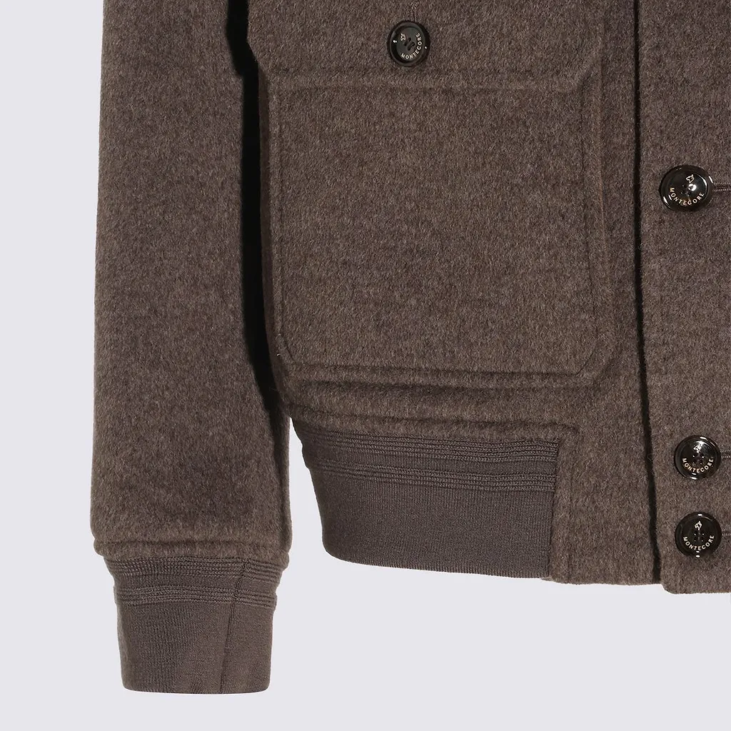 Montecore Stand-Collar Buttoned Jacket