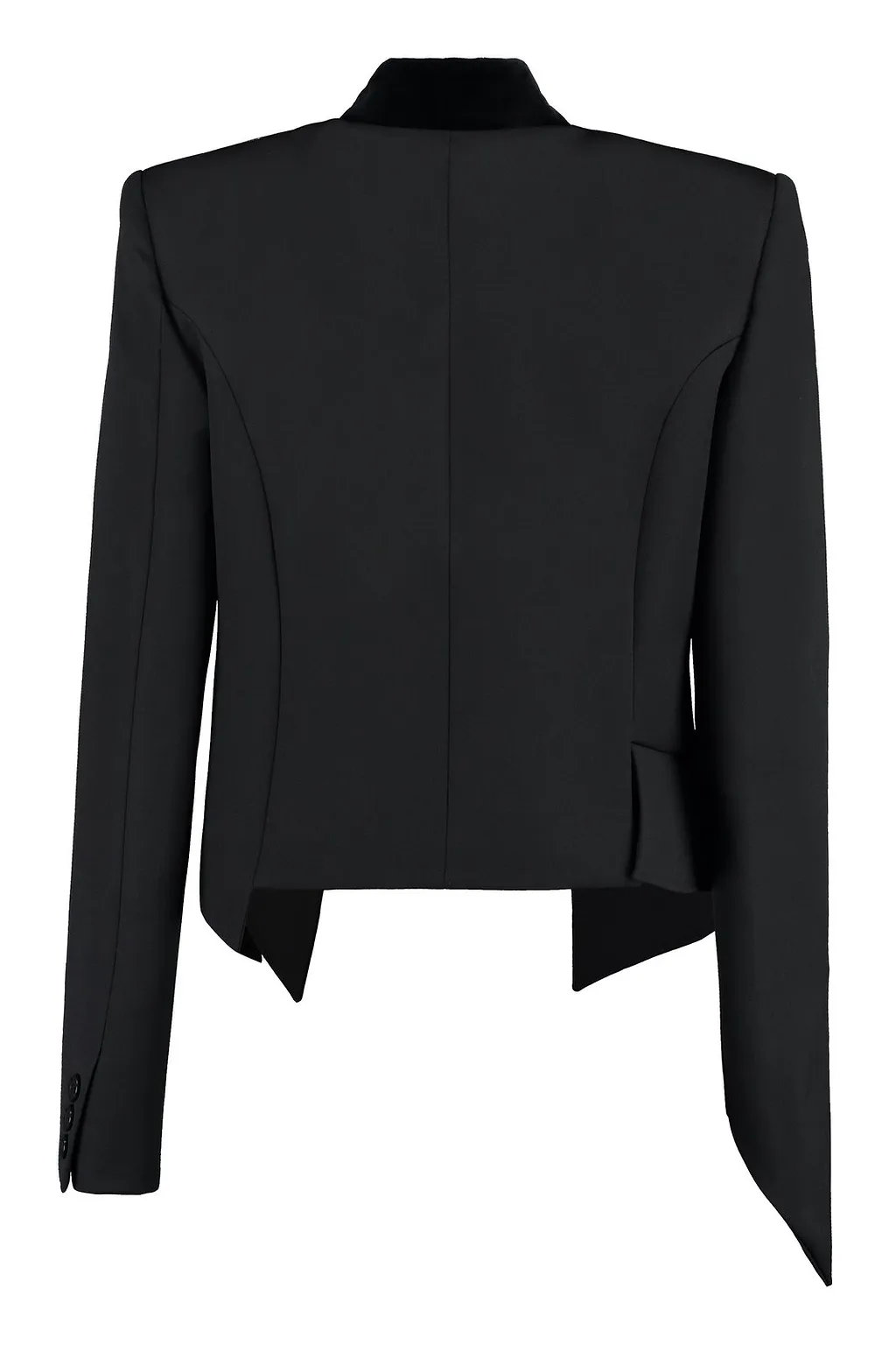 Moschino Cropped Asymmetric Tailored Twill Blazer