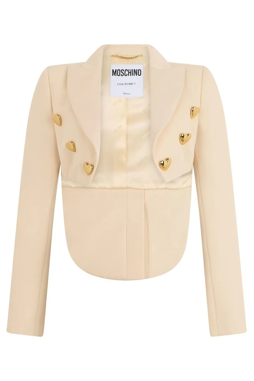 Moschino Cropped Heart-Button Blazer