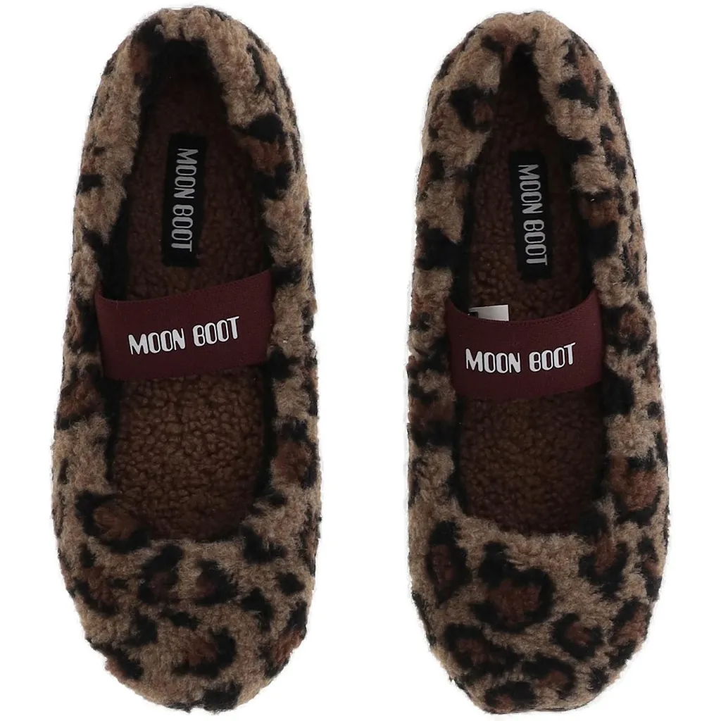 Moon Boot Leopard Pattern Ballet Flats