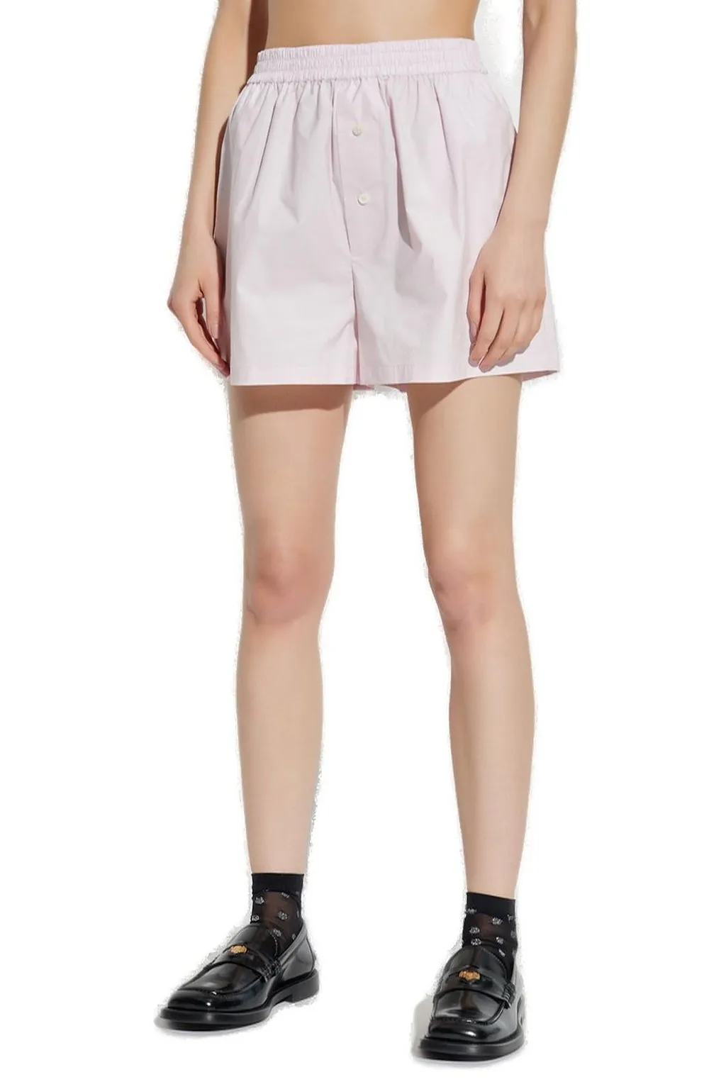 Moschino Embroidered Elastic Waist Shorts