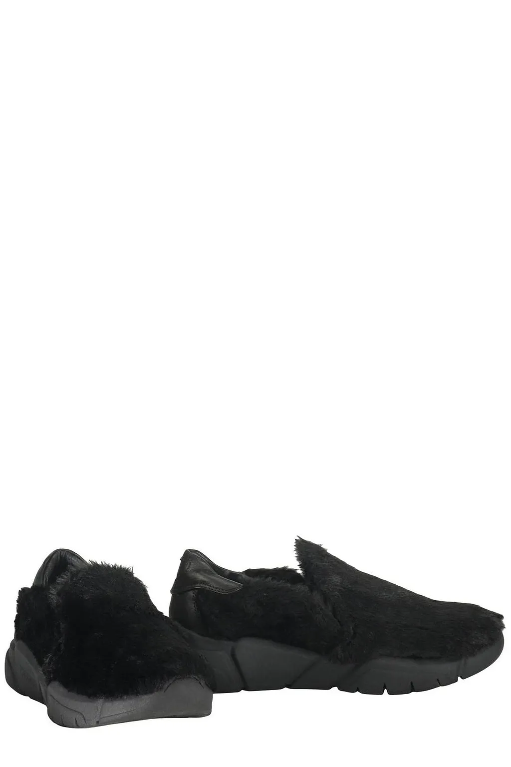 Moschino Faux Fur Slip-On Sneakers