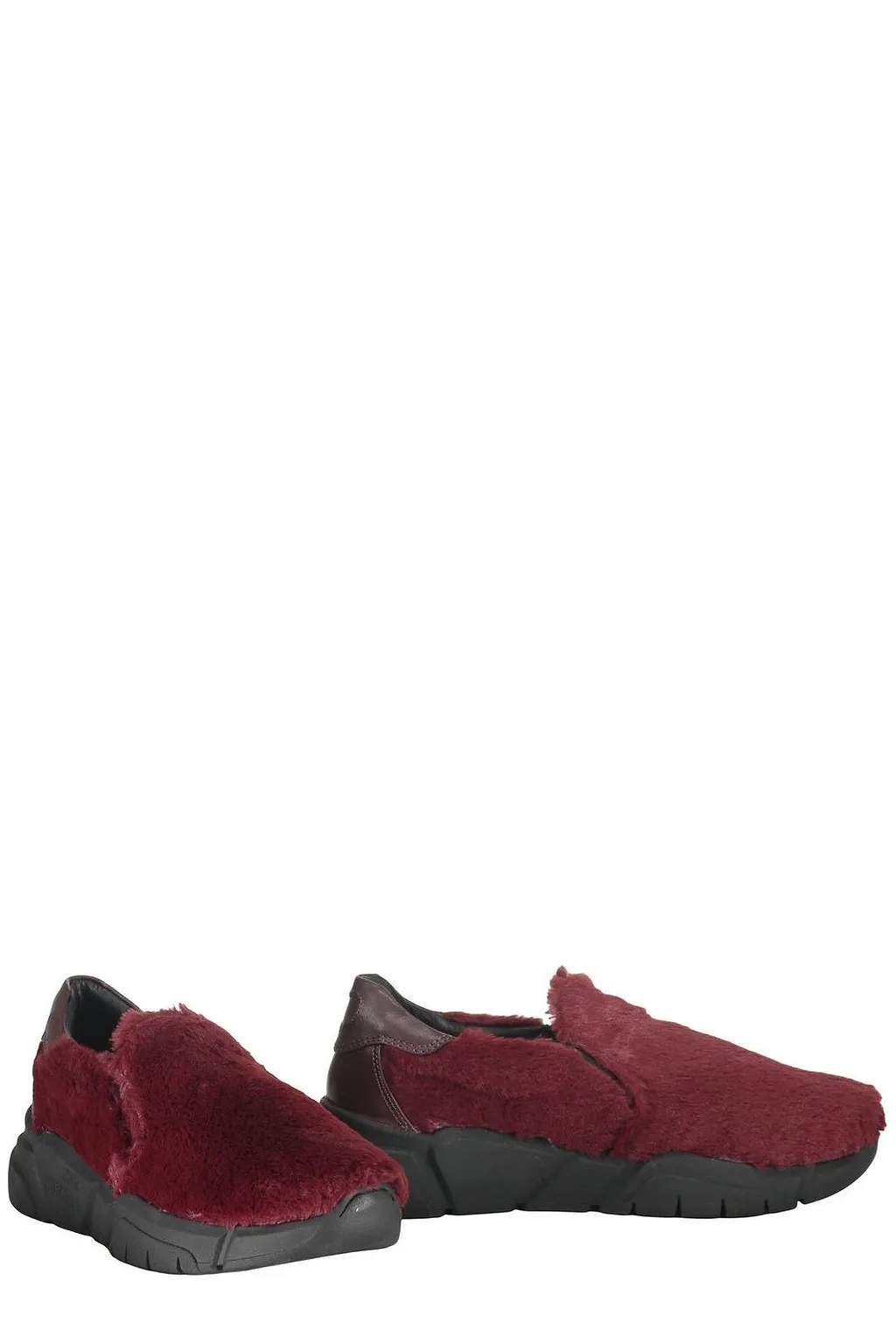 Moschino Faux Fur Trim Slip-On Sneakers