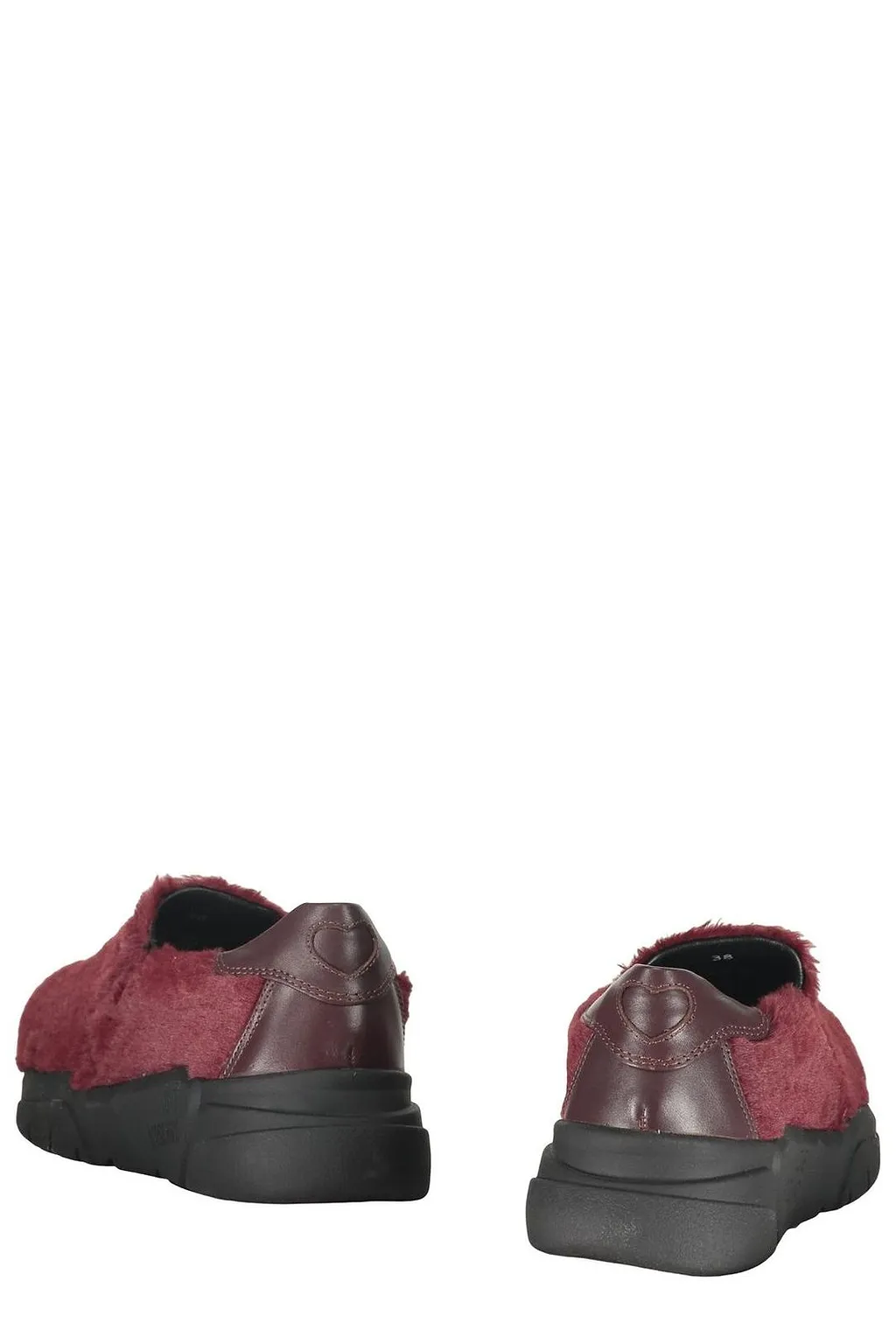 Moschino Faux Fur Trim Slip-On Sneakers