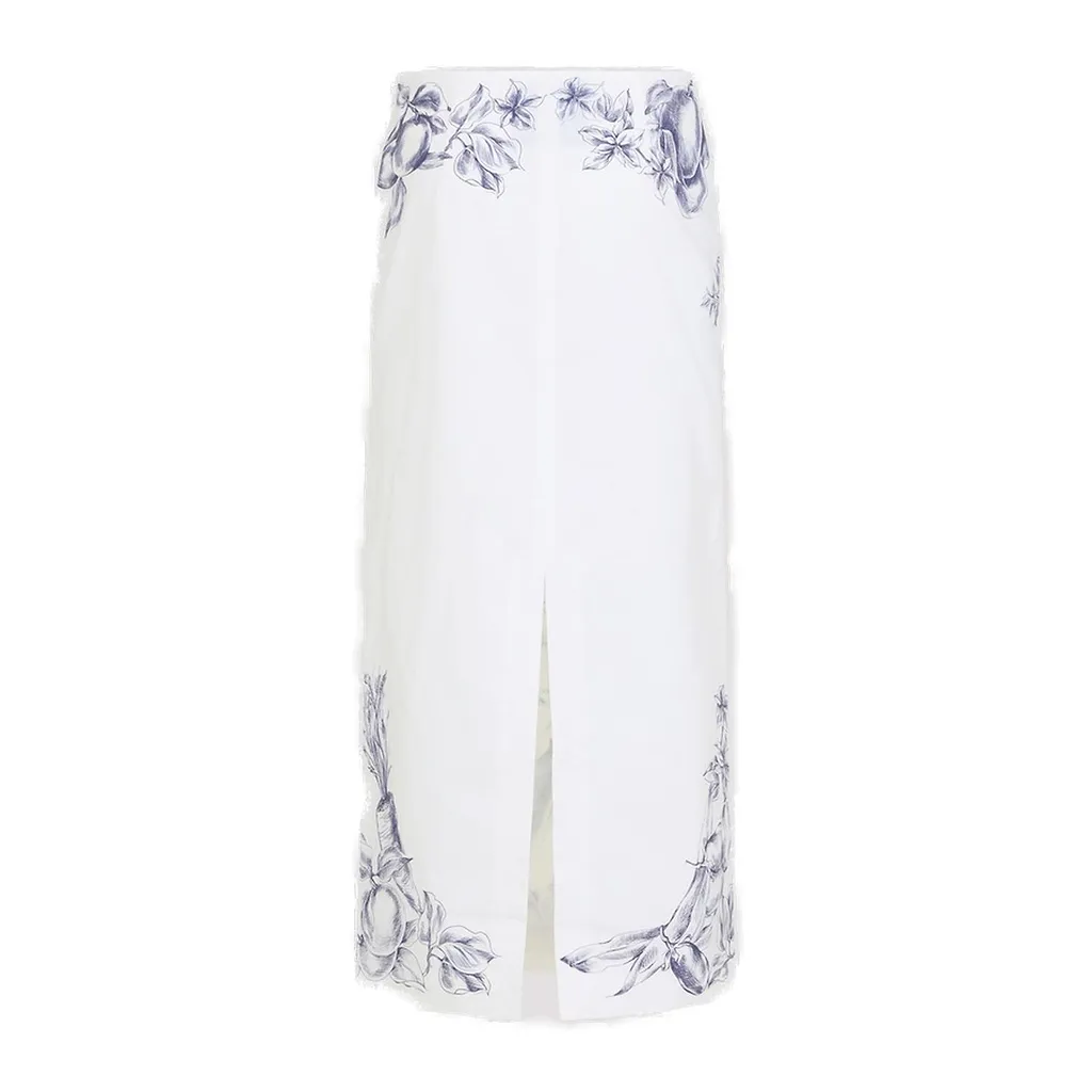 Moschino Graphic Printed Slit Detailed Skirt