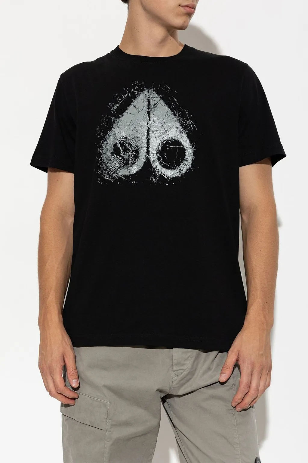 Moose Knuckles Logo Printed Crewneck T-Shirt