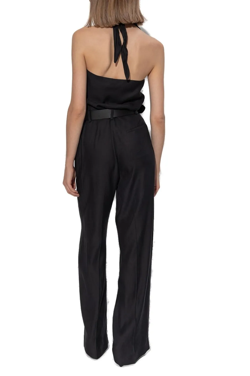 Moschino Halterneck Belted Jumpsuit