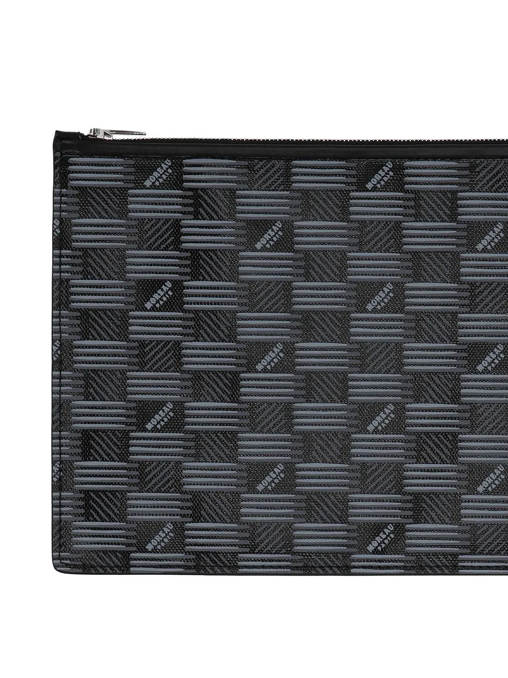 Moreau Checkered Zip Clutch Bag