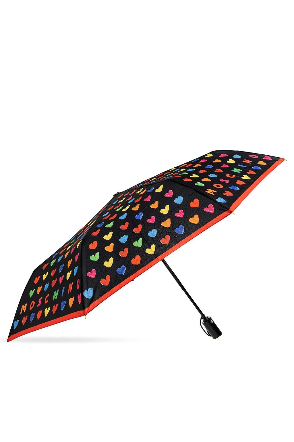 Moschino Heart Printed Folding Umbrella