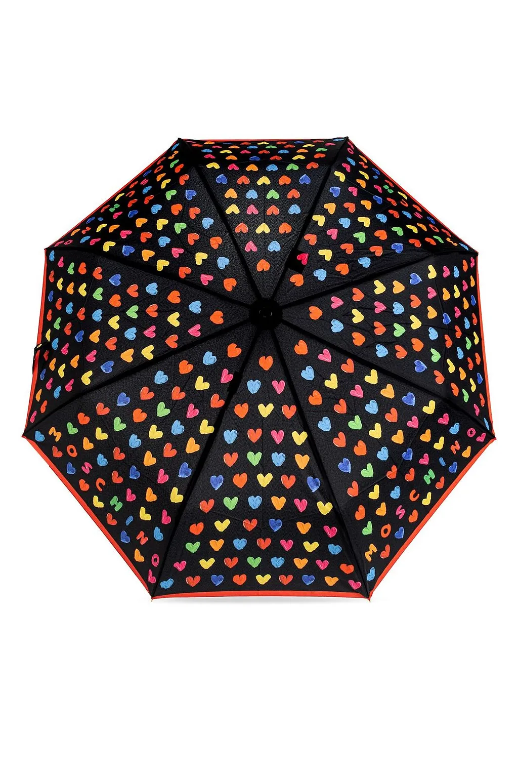 Moschino Heart Printed Folding Umbrella
