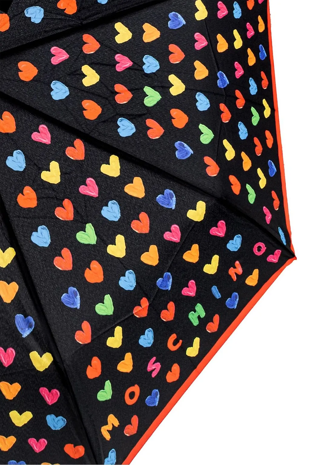 Moschino Heart Printed Folding Umbrella