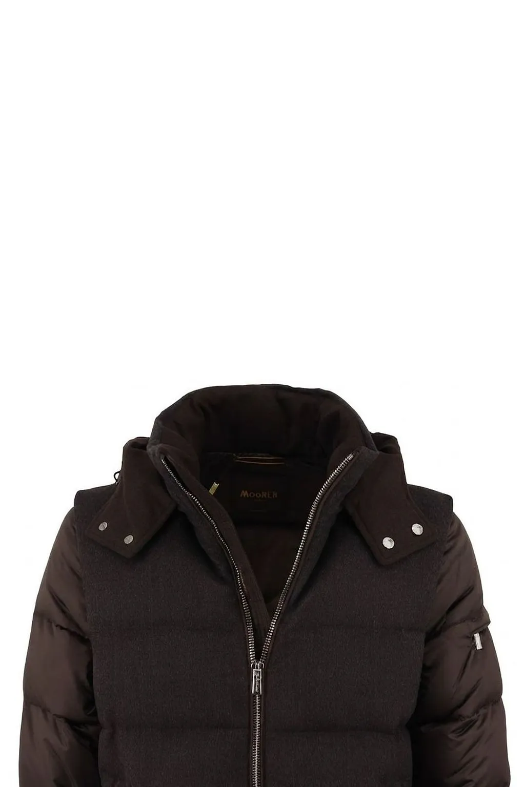 Moorer Quilted Detachable Hood Down Jacket