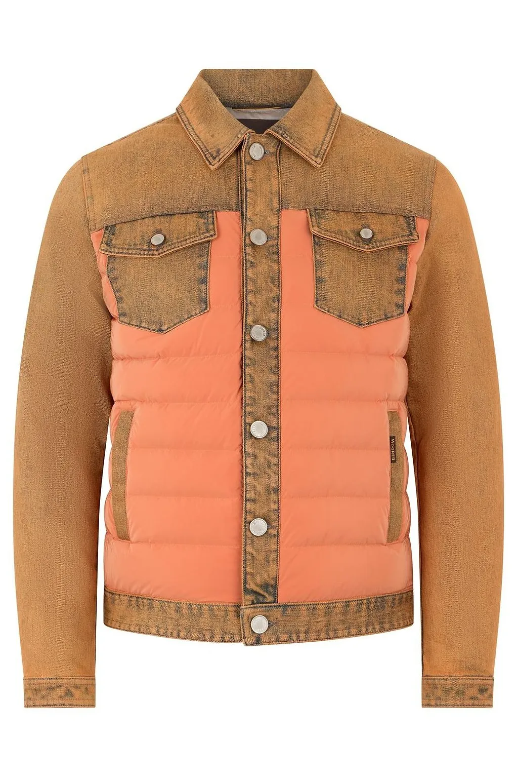 Moorer Quilted Denim Down Jacket