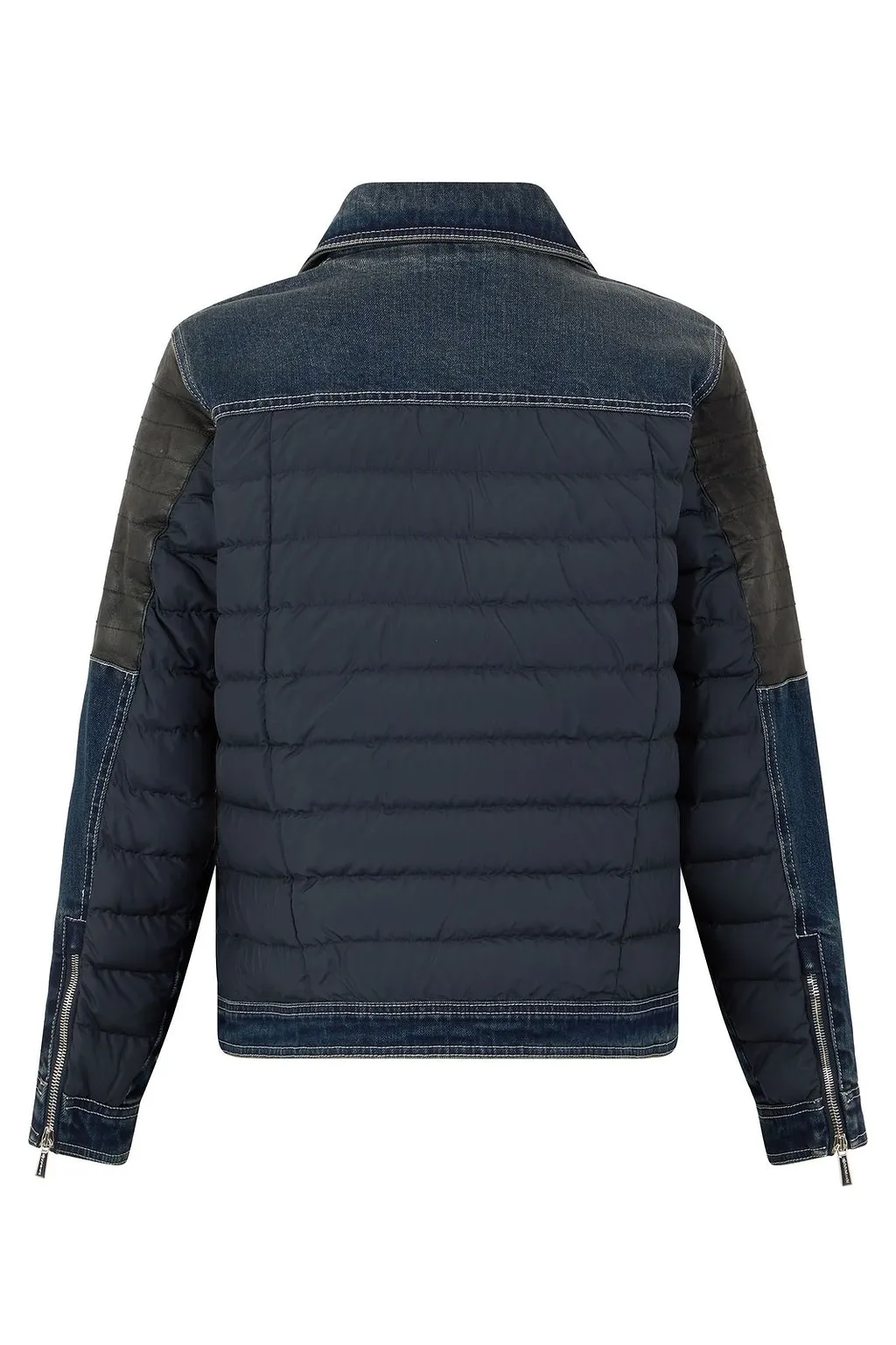 Moorer Quilted Denim Down Jacket