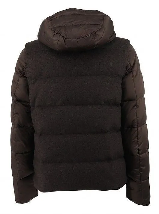 Moorer Quilted Detachable Hood Down Jacket