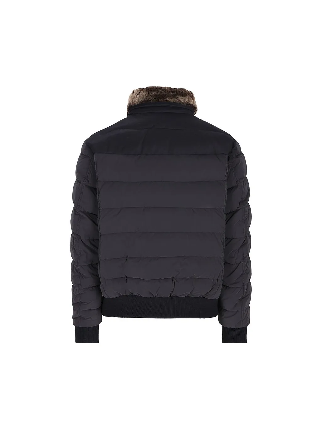 Moorer Quilted Fur-Collar Coat