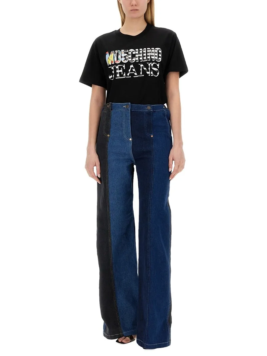 Moschino Jeans Logo-Printed Crewneck T-Shirt