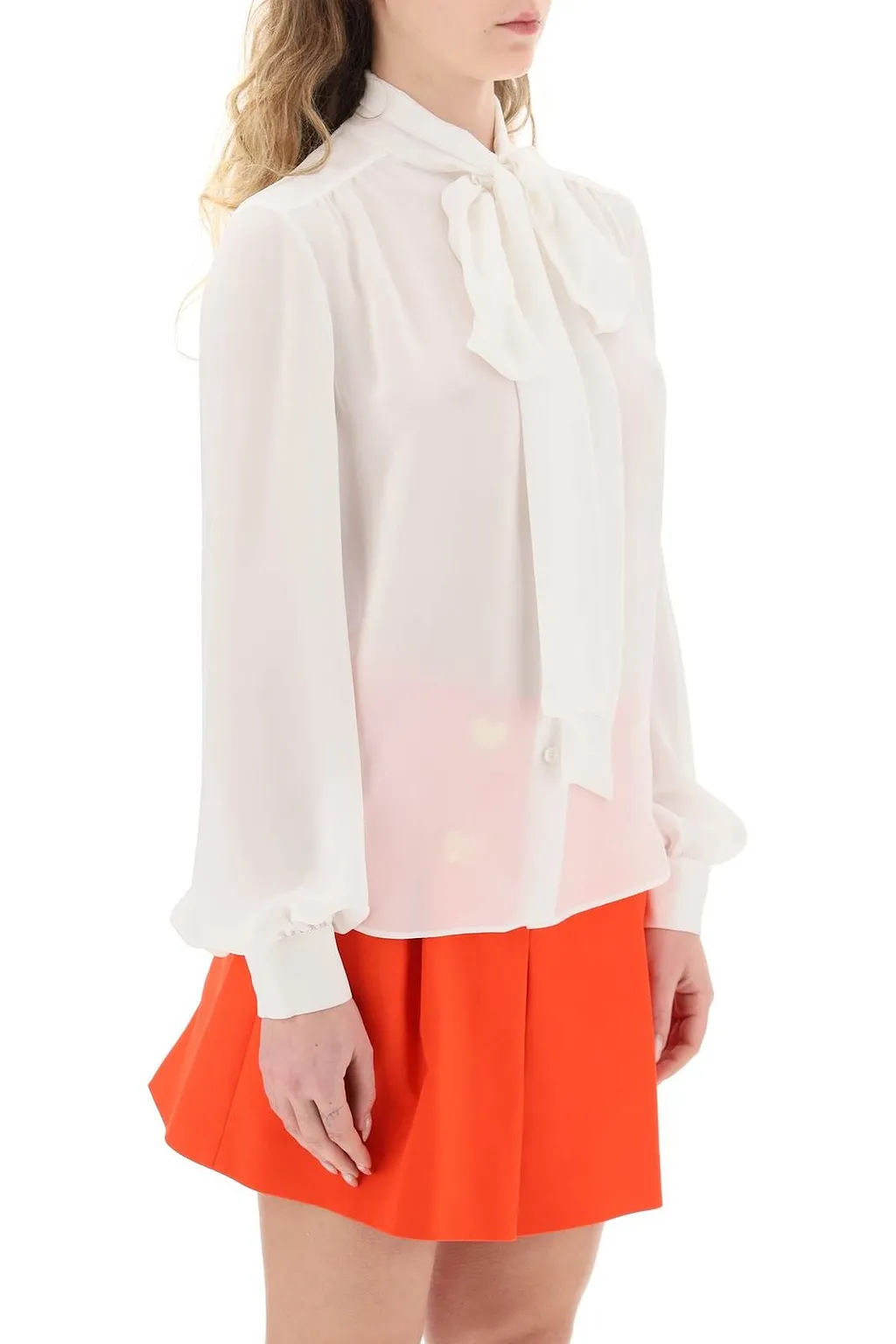 Bow Detailed Long-Sleeved Shirt