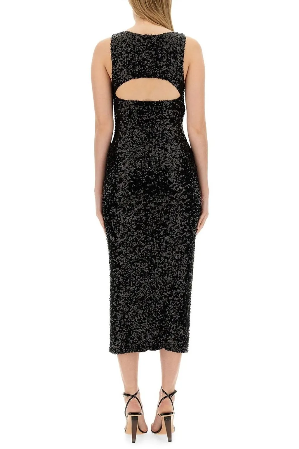 Moschino Jeans Sequin Embellished Sleeveless Maxi Dress