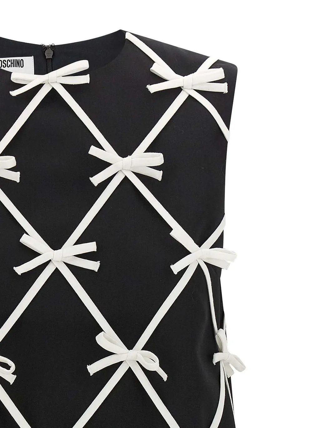 Moschino Bow Mesh Mini Dress