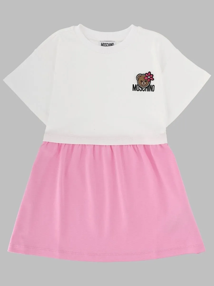 Moschino Kids Bear Logo Jersey Dress