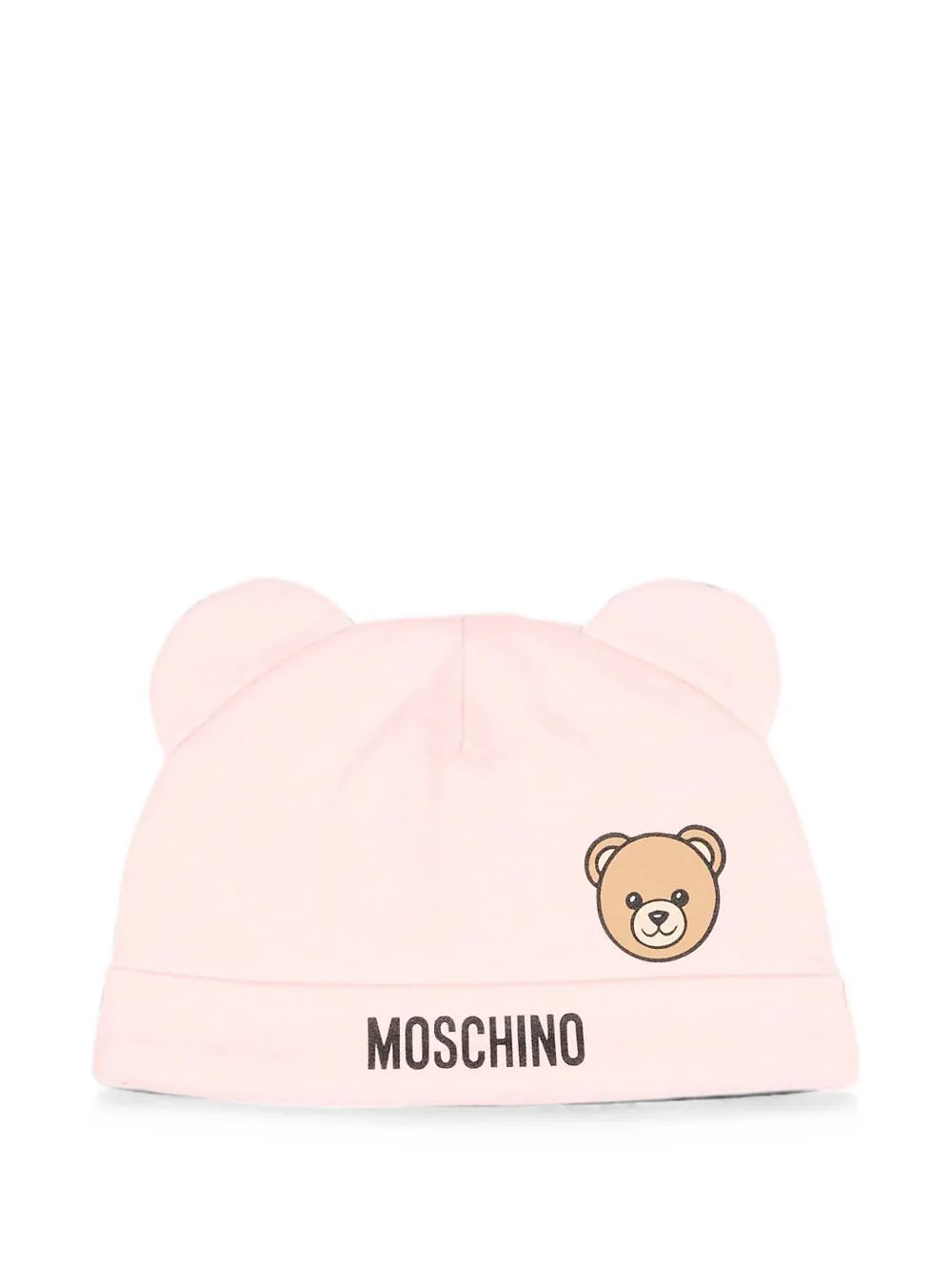 Moschino Kids Logo Printed Beanie And Bib Set
