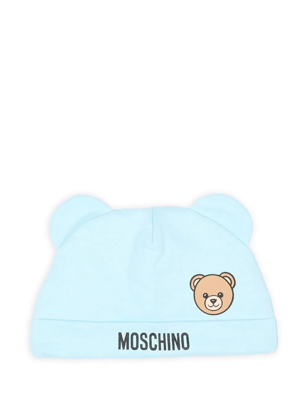 Moschino Kids Logo Printed Beanie And Bib Set