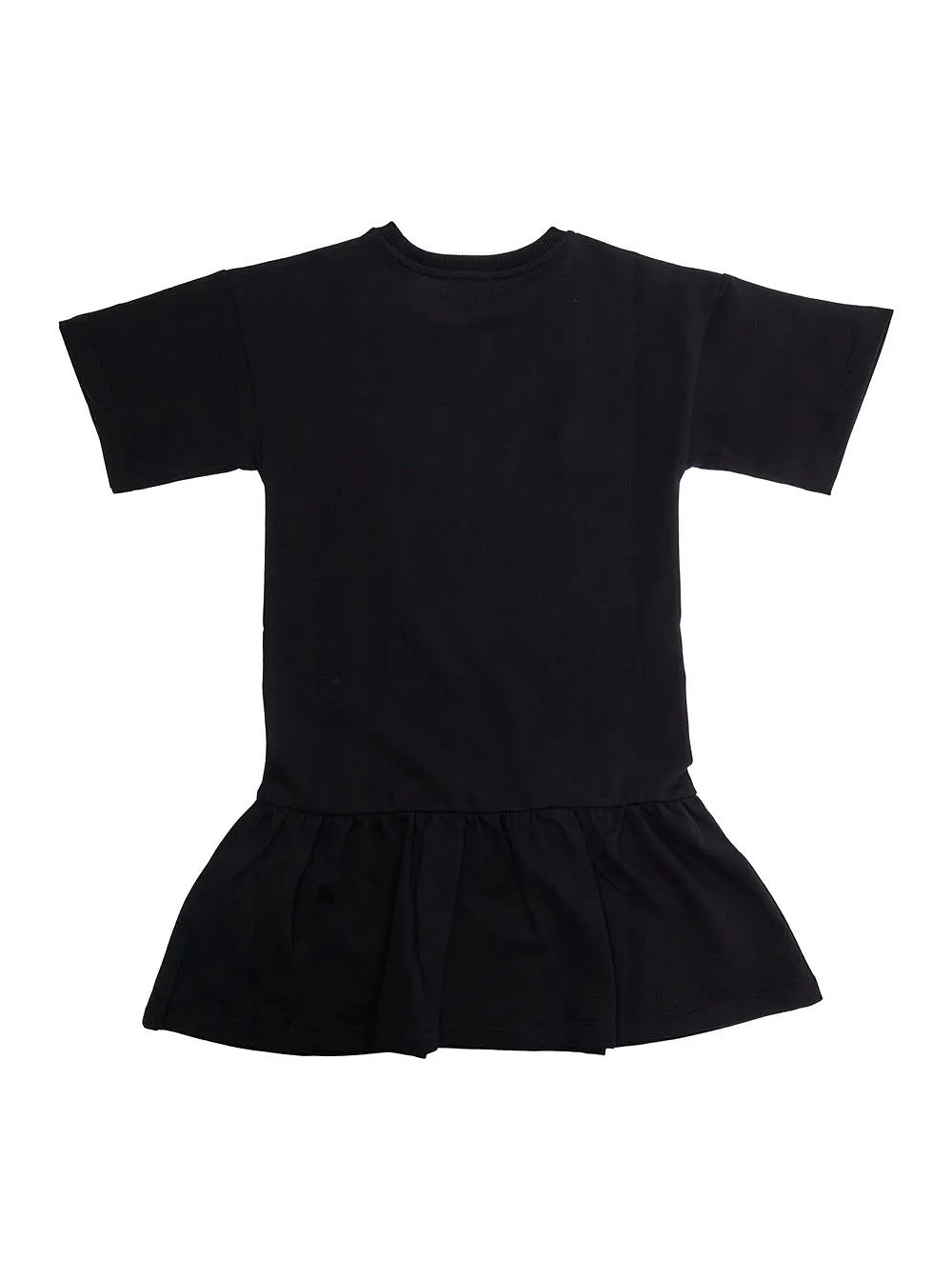 Moschino Kids Logo Printed Ruffled Hem Dress