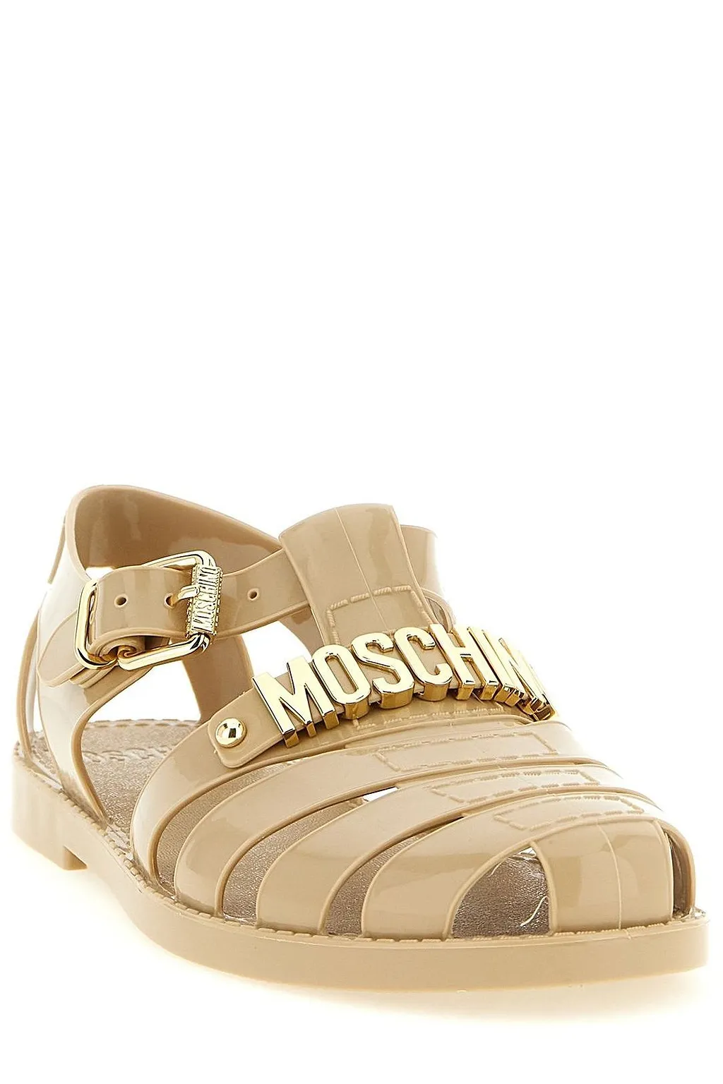 Moschino Logo Lettering Jelly Sandals
