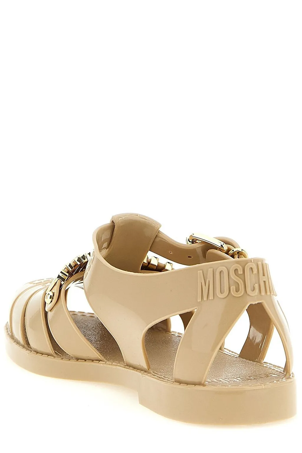 Moschino Logo Lettering Jelly Sandals
