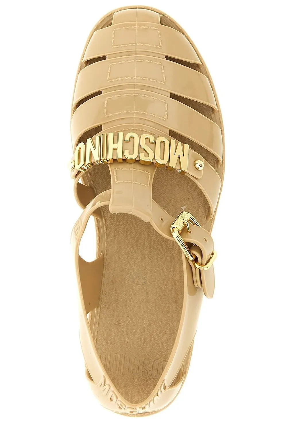 Moschino Logo Lettering Jelly Sandals