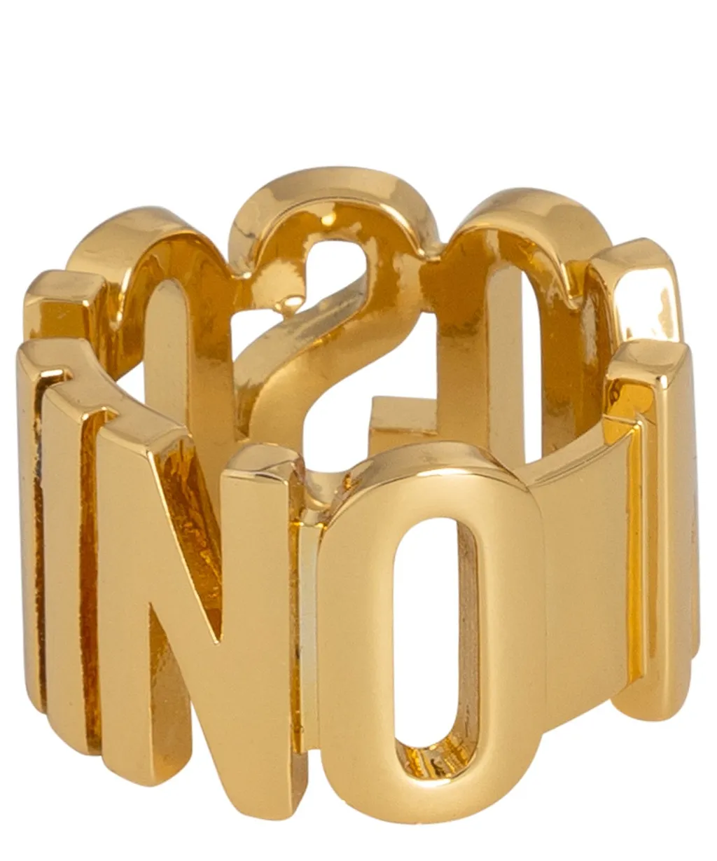Moschino Logo-Lettering Ring