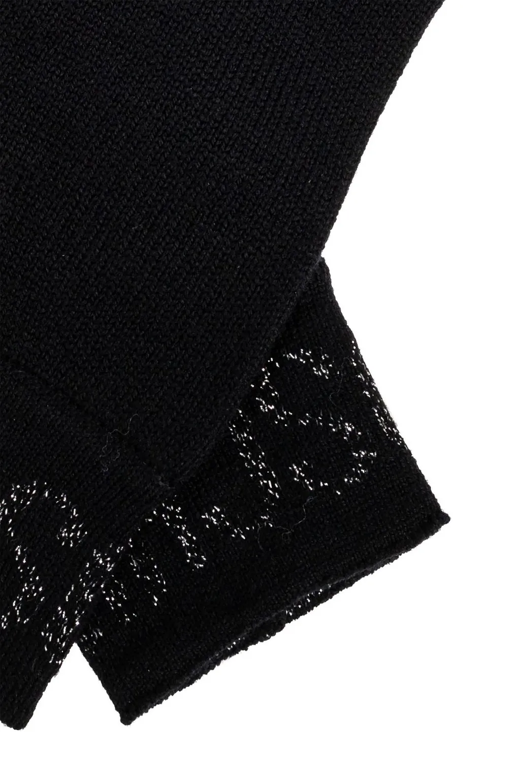 Moschino Logo Lurex Knitted Gloves