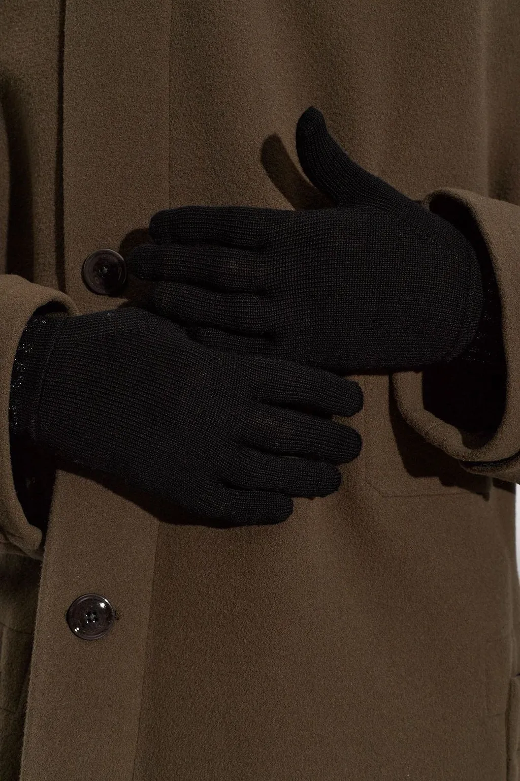Moschino Logo Lurex Knitted Gloves