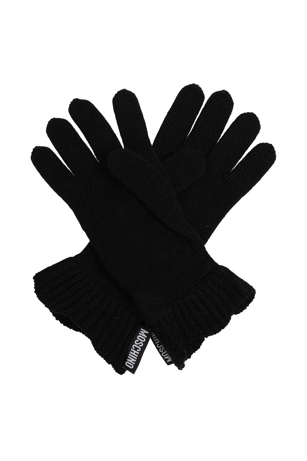 Moschino Logo Patch Knitted Gloves