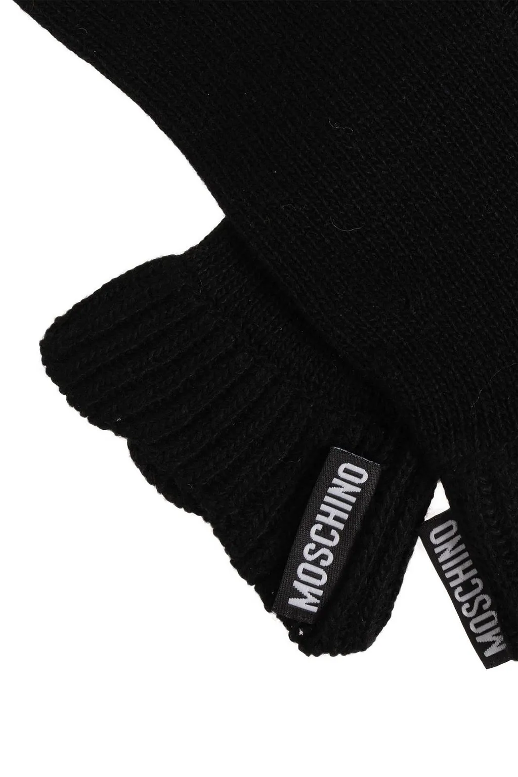 Moschino Logo Patch Knitted Gloves
