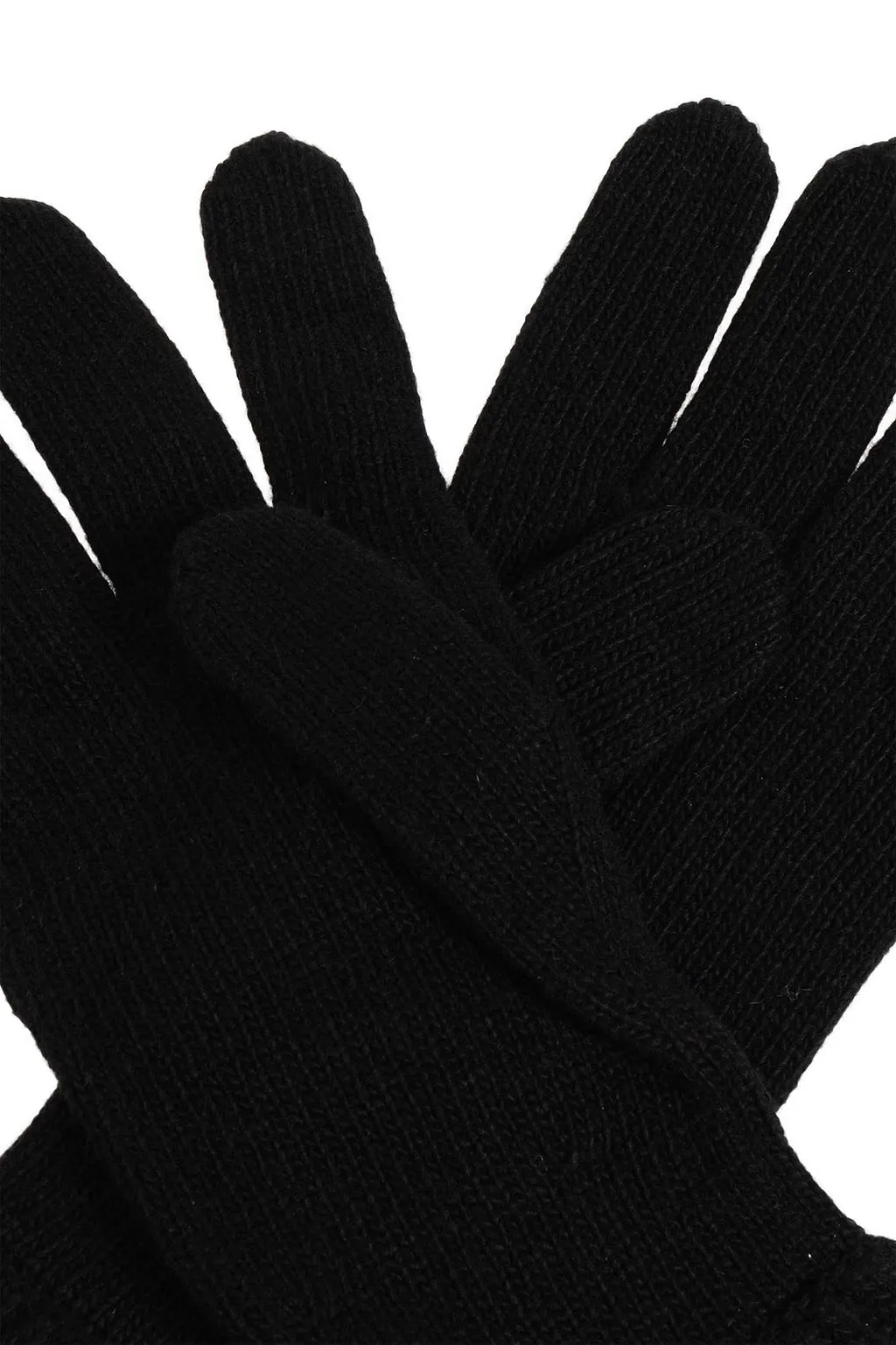 Moschino Logo Patch Knitted Gloves