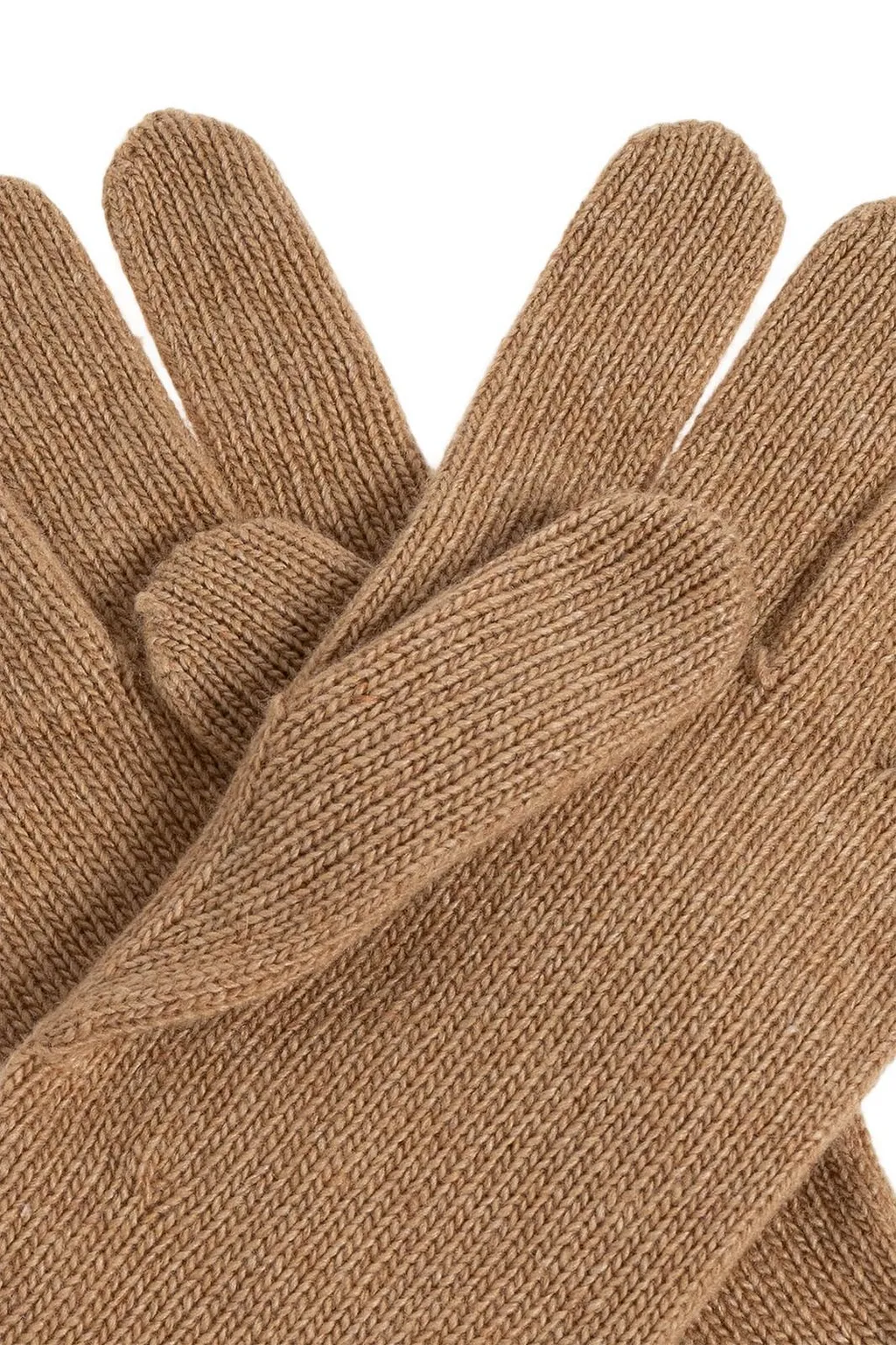 Moschino Logo Patch Knitted Gloves